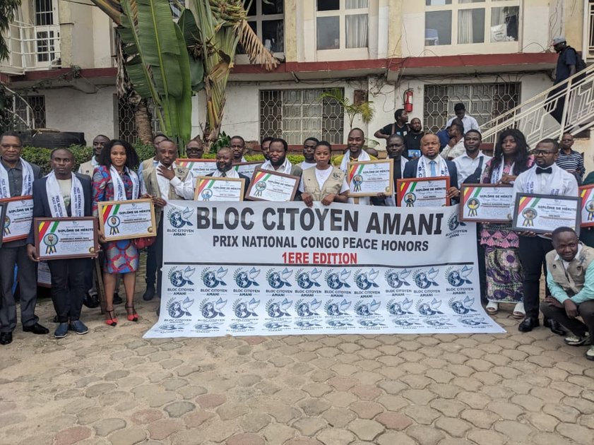 Bukavu : 28 personnalités distinguées par le Bloc Citoyen Amani pour leur engagement en faveur de la paix