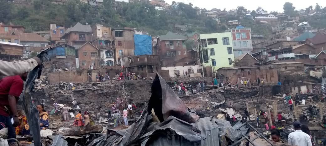 Bukavu : plus de trente maisons ravagées par les flammes