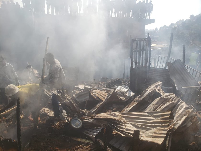Bukavu : des familles sans abri après un incendie à Nkafu, un appel à la solidarité lancé