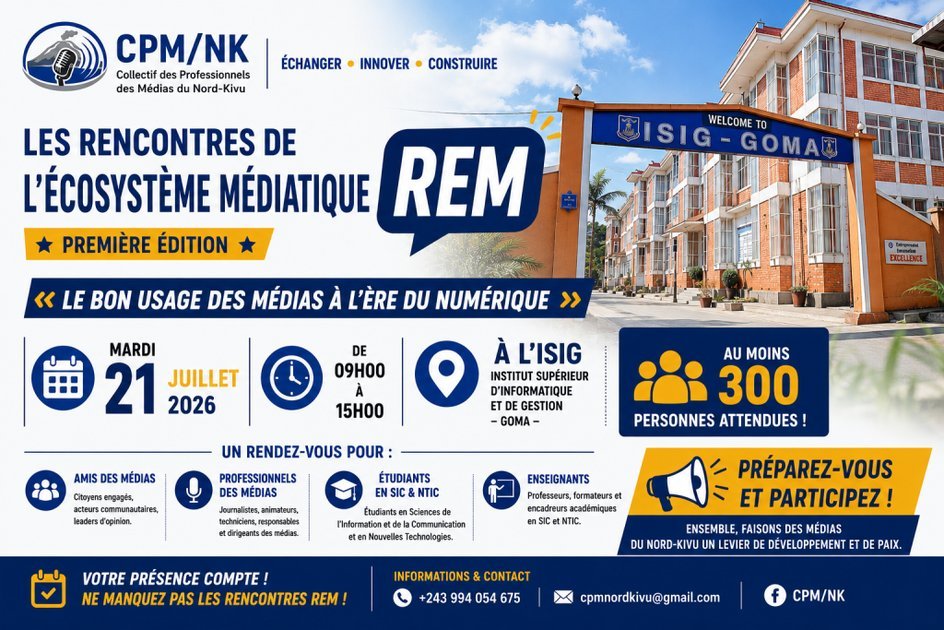 Goma : les professionnels des médias ouvrent les premières Rencontres de l'écosystème médiatique pour repenser le journalisme à l'ère du numérique