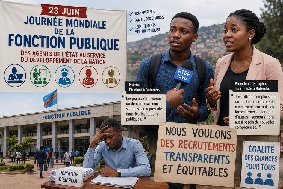 Journée mondiale de la fonction publique : à Butembo, des jeunes dénoncent un accès difficile à l’administration de l’État comme fonctionnaire