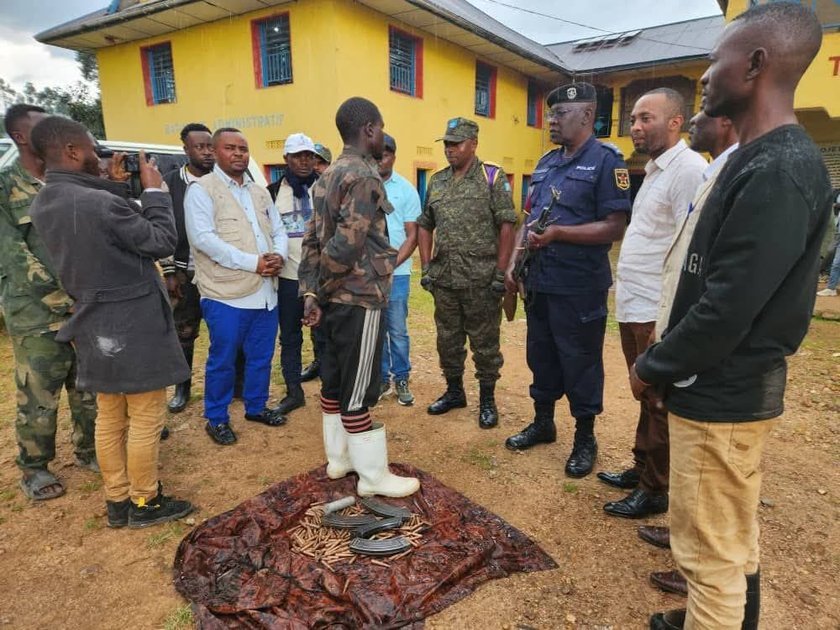 NORD-KIVU : 13 MILICIENS DU GROUPE ARMÉ LÉOPARD SE RENDENT AU P-DDRCS À LUBERO