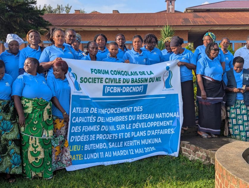 Nord-Kivu  : Les femmes du réseau national du bassin du Nil RDC, outillées sur le développement d'idées de projets et de plans d'affaires, en vue d'une protection de l’environnement axé sur l'eau