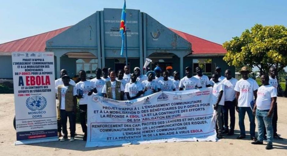 Ituri : près de 2 000 personnes sensibilisées contre Ebola, la riposte mise sur l’engagement communautaire