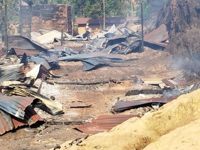 Lubero : huit maisons réduites en cendres dans un incendie à Musimba, 63 personnes sans abri