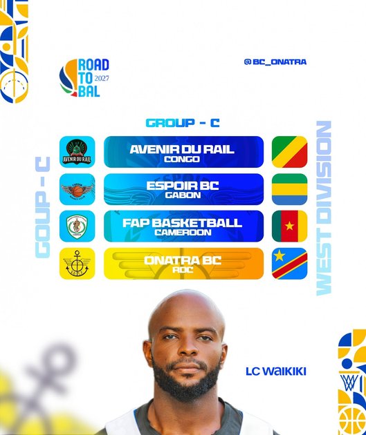 Basket : Road to BAL 2027, l'ASB Onatra représentera la RD Congo dans le groupe C à Brazzaville, face à FAP, Espoir et Avenir du Rail