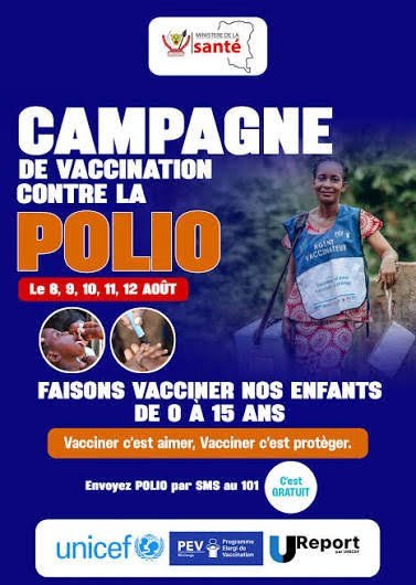 Nord-Kivu : la campagne de vaccination contre la polio, la rougeole et la rubéole démarre le 21 août
