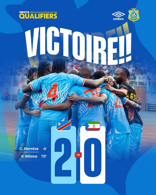 Éliminatoires CAN 2027 : la RDC remporte son premier match face à la Guinée Équatoriale (2-0)
