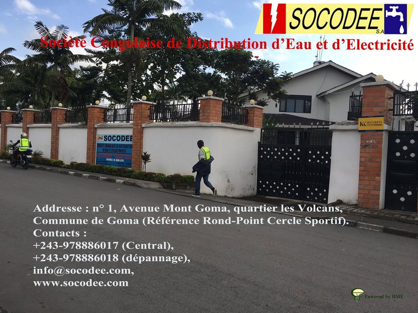 Goma : la SOCODEE annonce une coupure d’électricité de dix heures ce dimanche