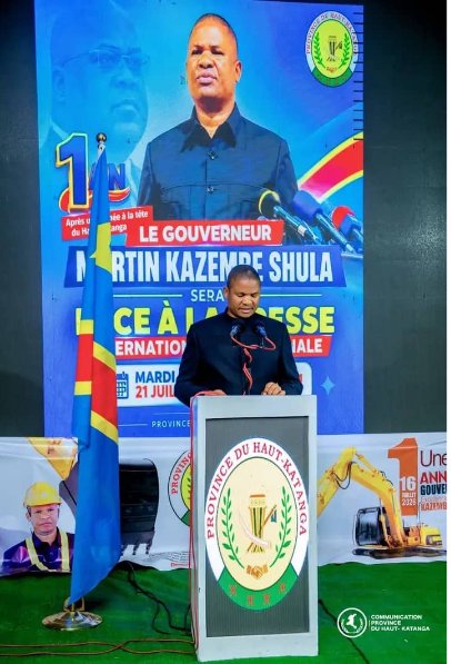 Haut-Katanga : Martin Kazembe Shula revendique un bilan positif après une année à la tête de la province