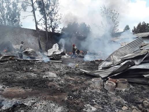 Goma : un violent incendie ravage plusieurs habitations dans le quartier Gangi 3